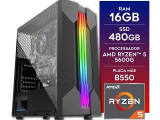 CPU RYZEN 5 5600G+16GB M.RAM+SSD480GB+WIN10+OFFICE+ANTIVIRUS